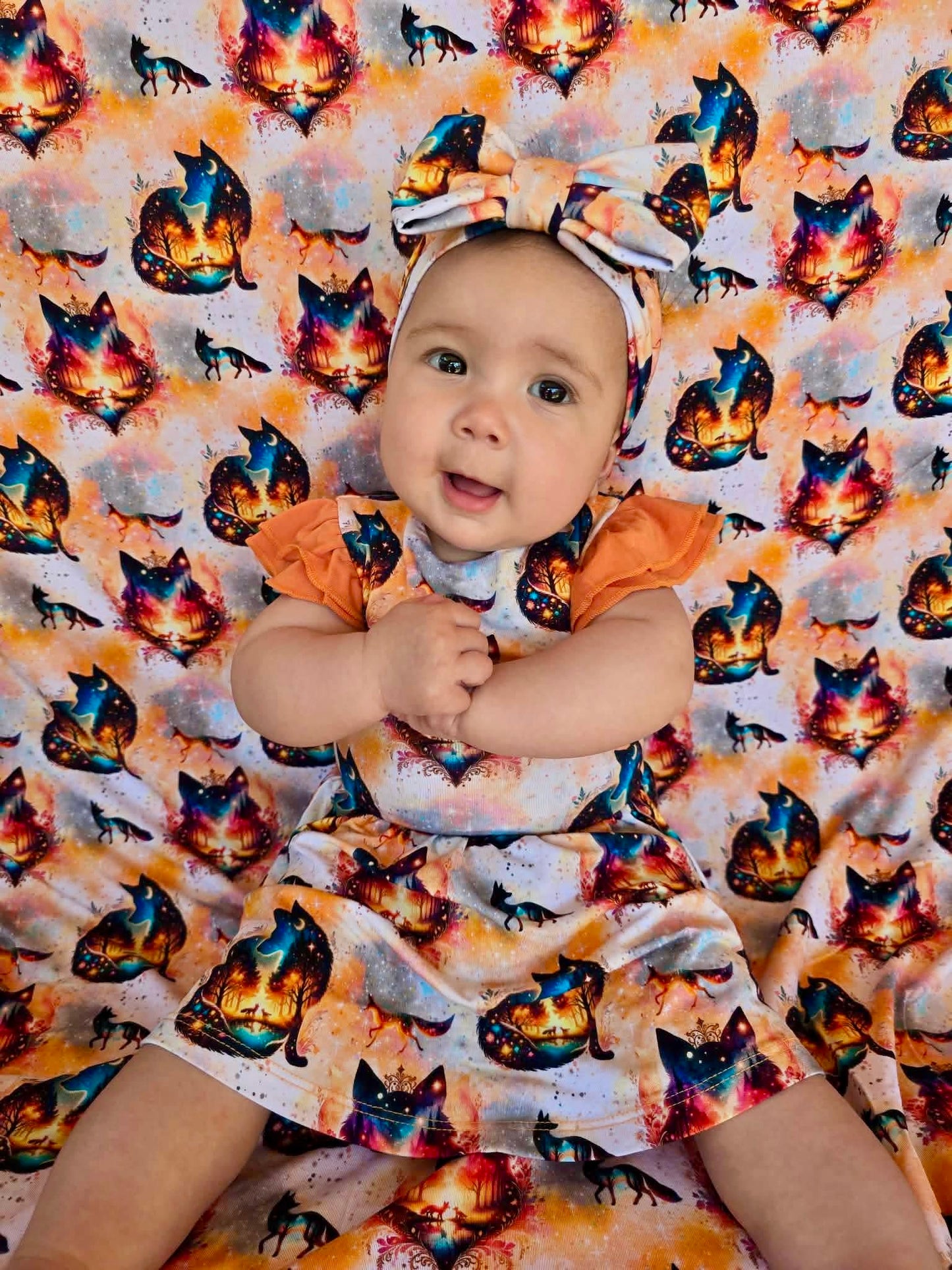 “Whimsical Foxes” Quilted Blanket