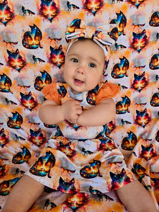 “Whimsical Foxes” Quilted Blanket