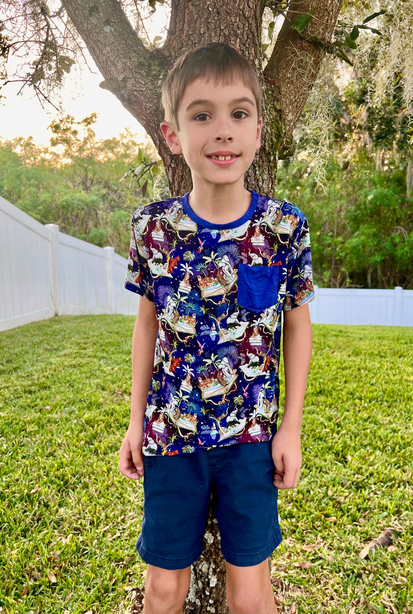 “Jungle Storybook” Pocket T-Shirt