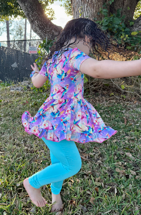 “Hummingbird Haven” Peplum Set