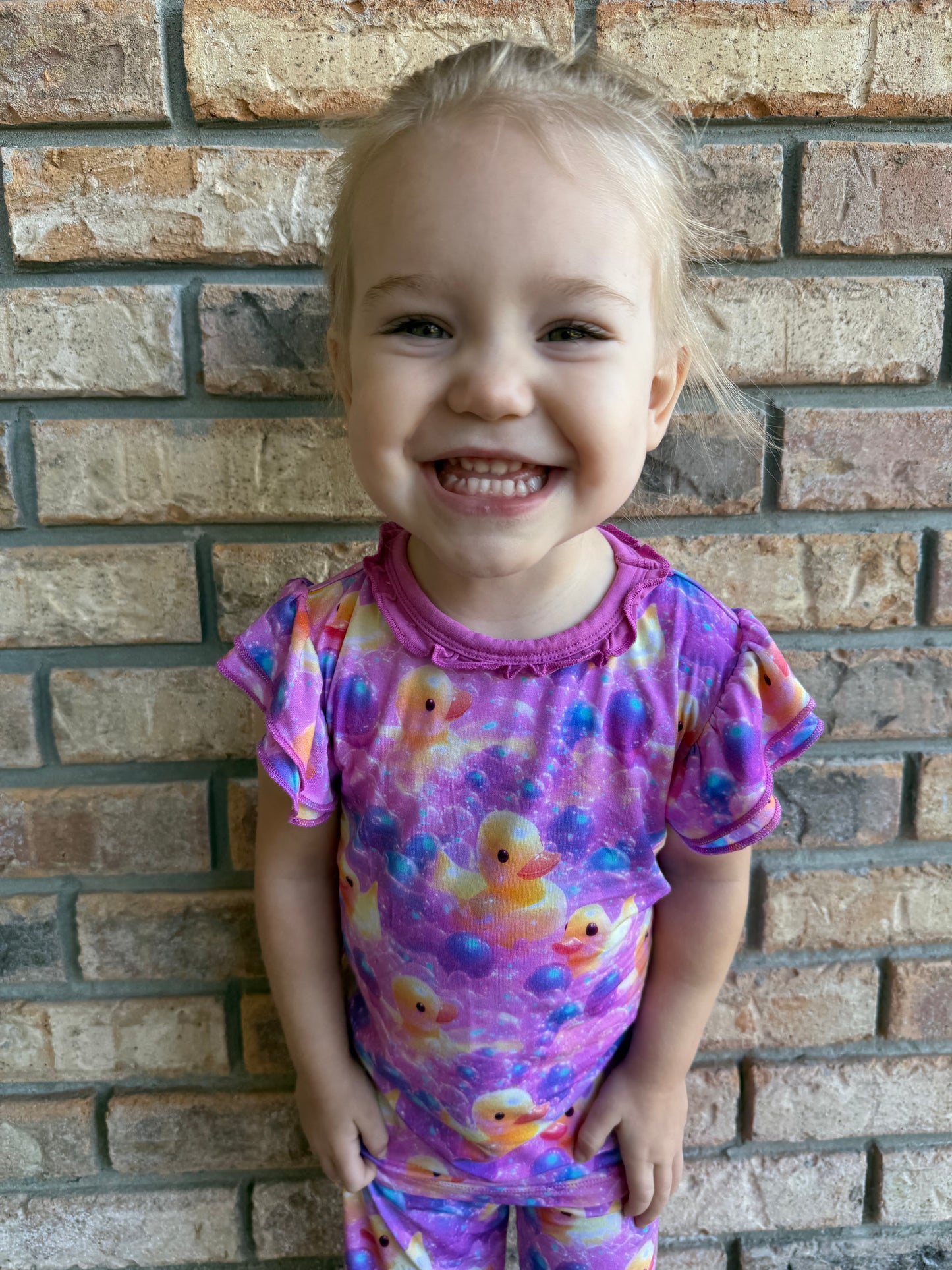 “Bubble Duckies” Two-Piece Pajamas