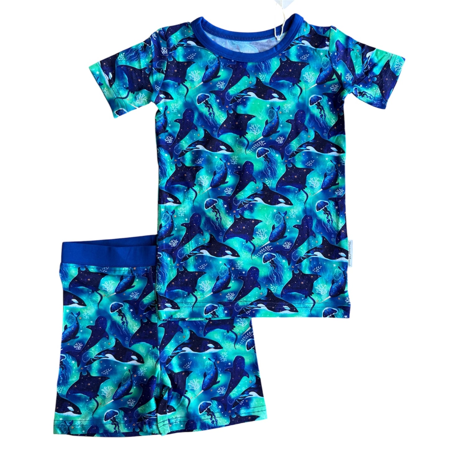Starlit Seas Two-Piece Pajamas Short Sleeved and Shorts