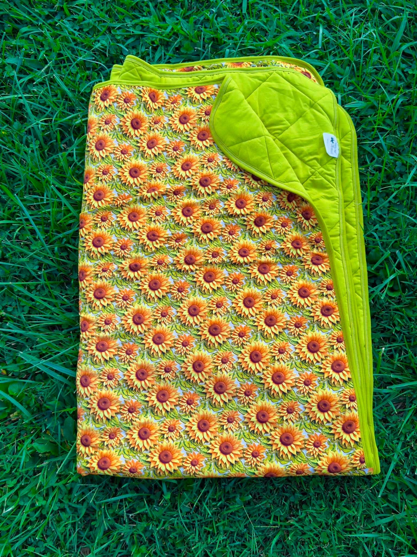 Sunflower Meadow Quilted Blanket