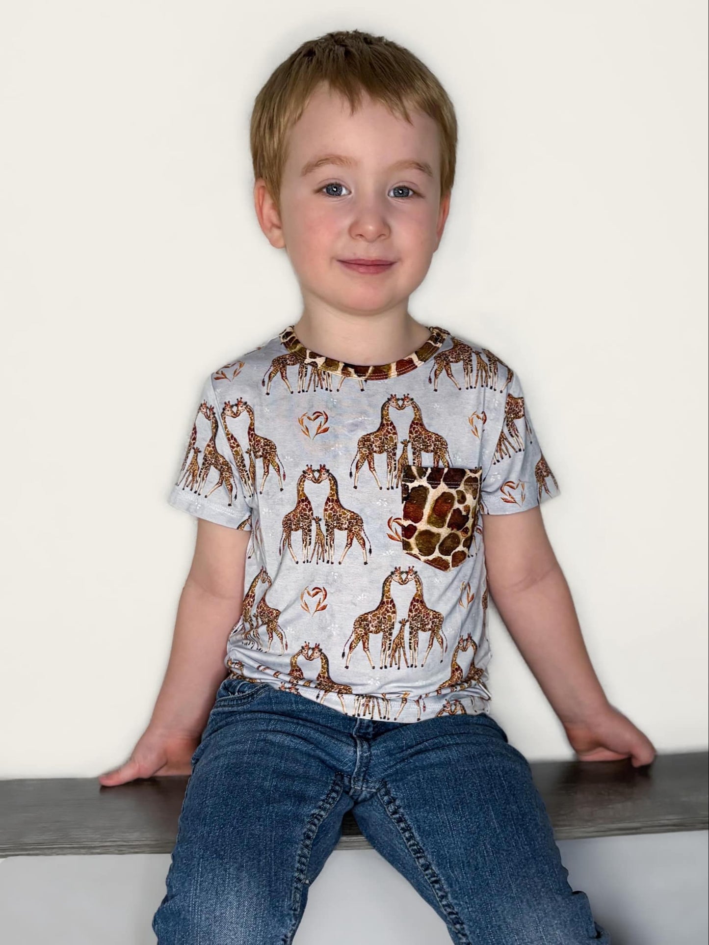 “You Bet Giraffe I’m Cute” Pocket T-Shirt