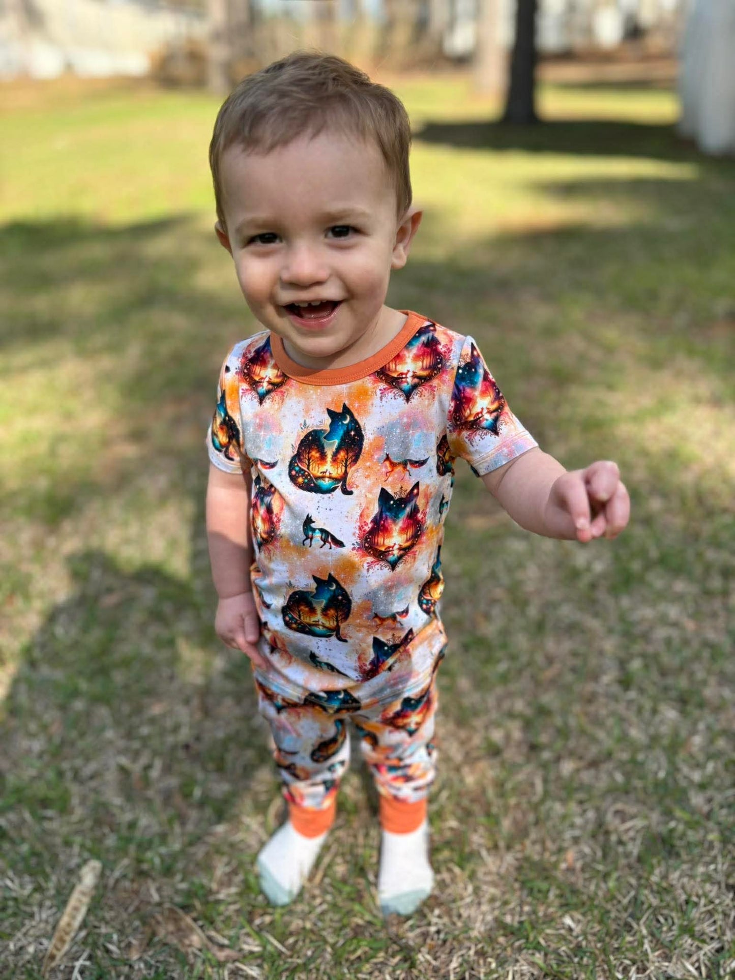 “Whimsical Foxes” Two-Piece Pajamas