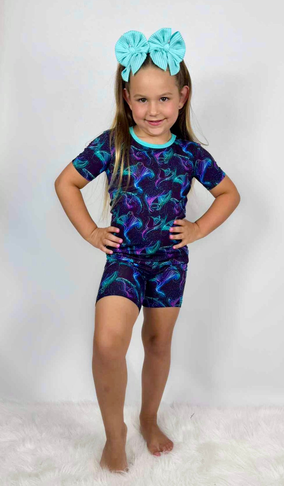 Majestic Mantas Two-Piece Shorts Pajamas