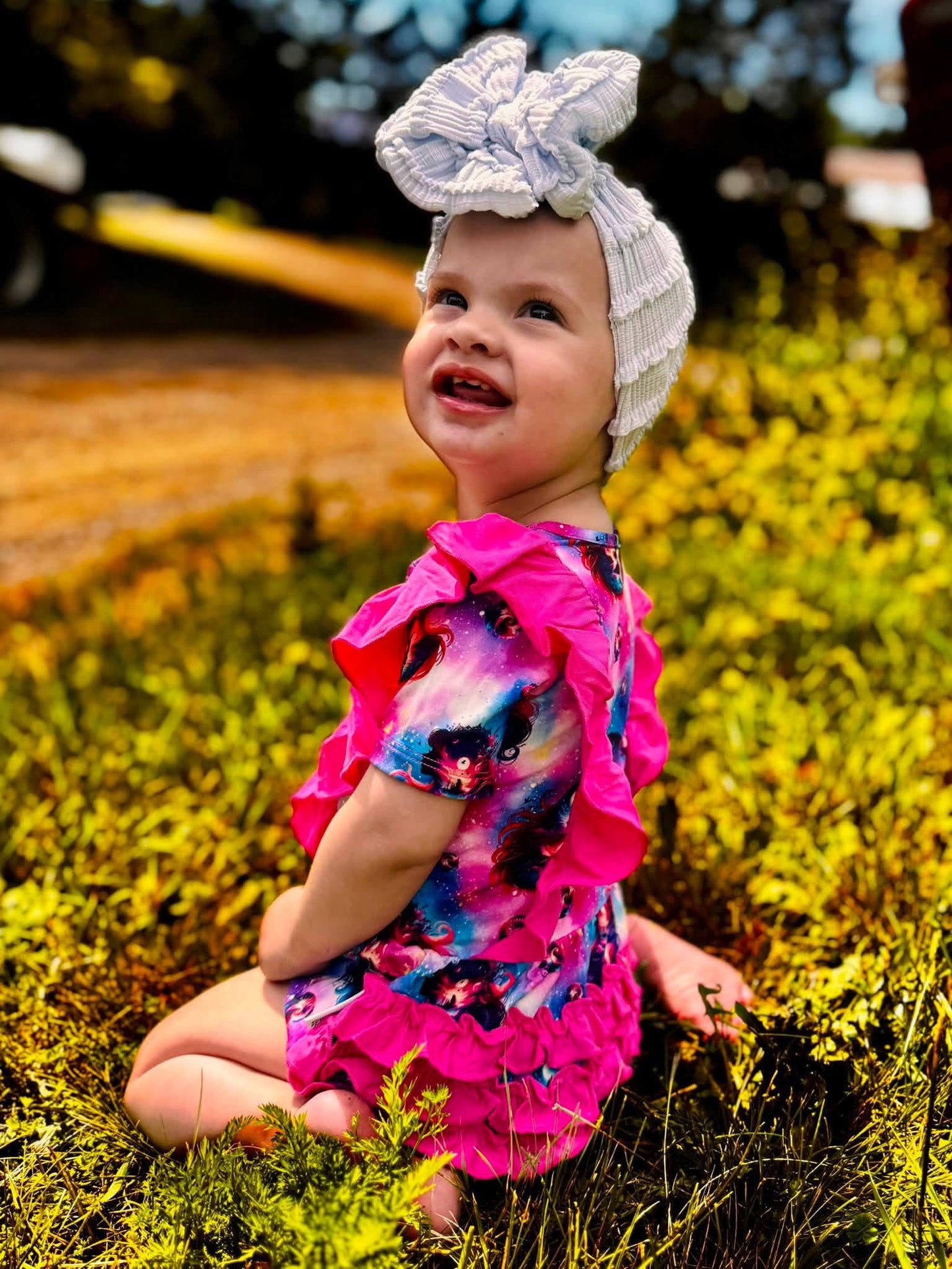 Mermaid Wishes Ruffled Bubble Romper