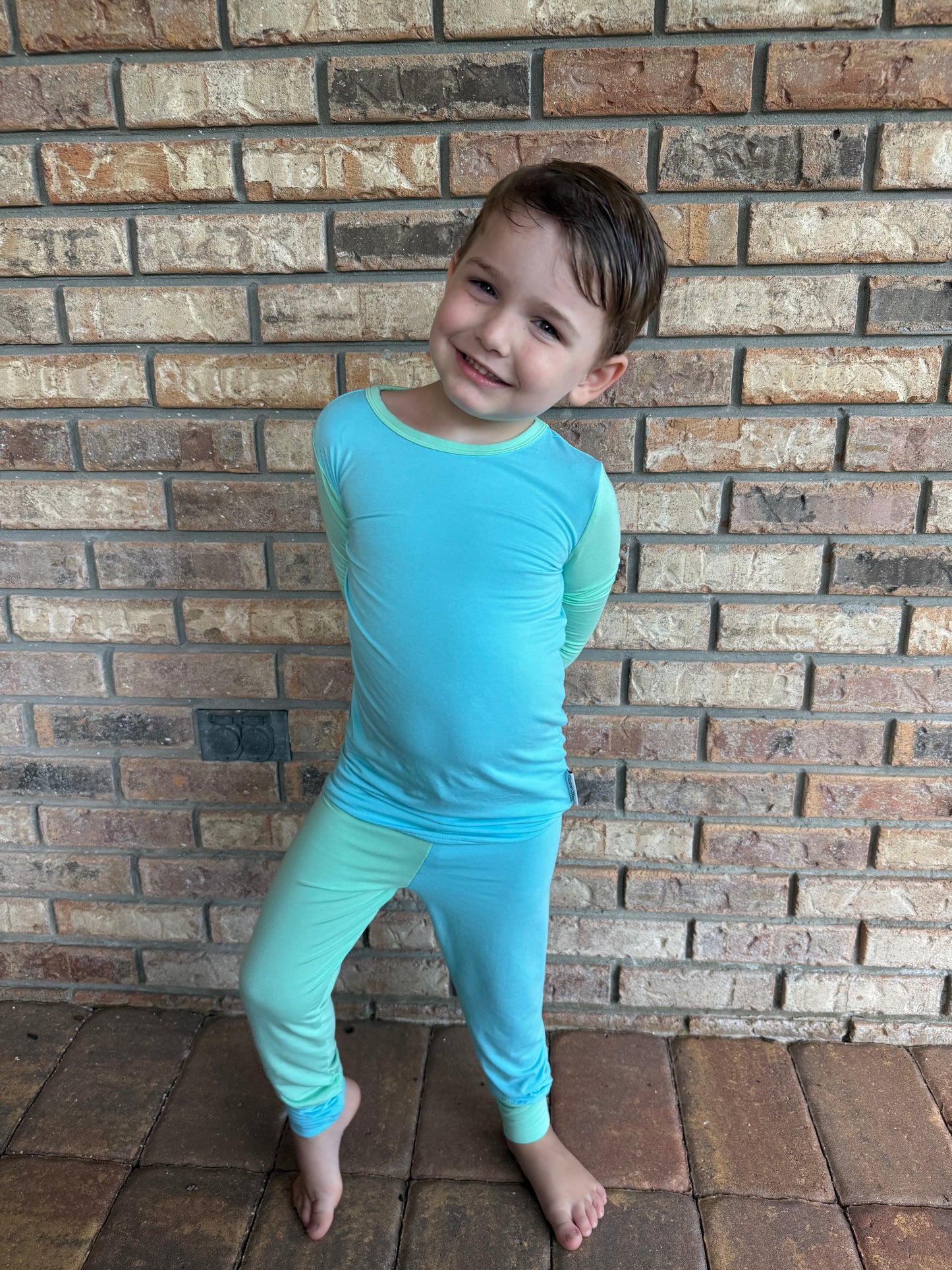 “Color Block Pop” Two-Piece Pajamas