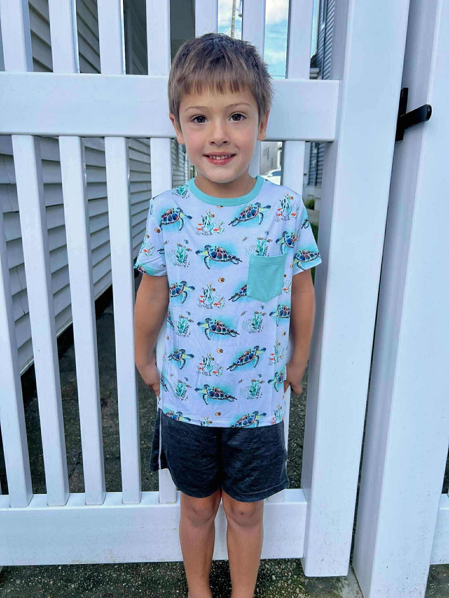 Turtally Beachin’ Pocket T-Shirt