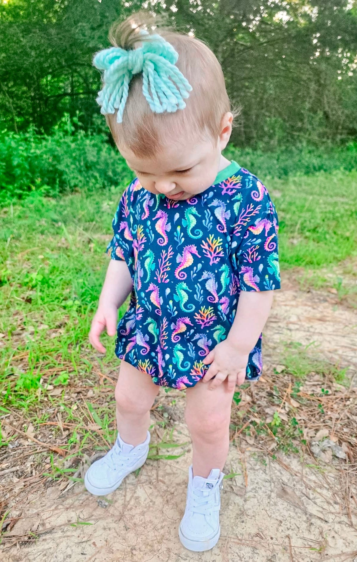 “Seahorse Lagoon” Bubble Romper