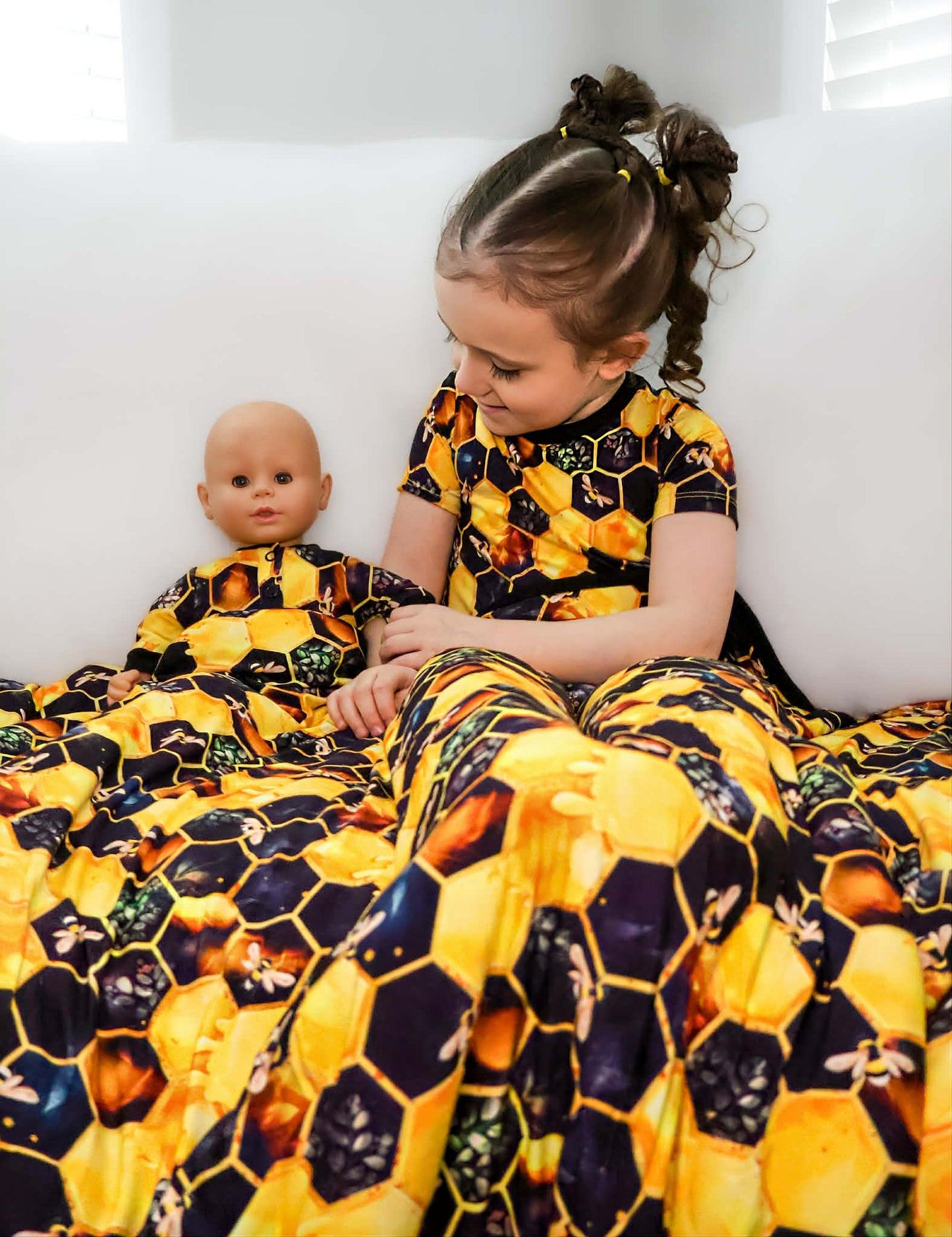 "Bee Happy" Quilted Blanket