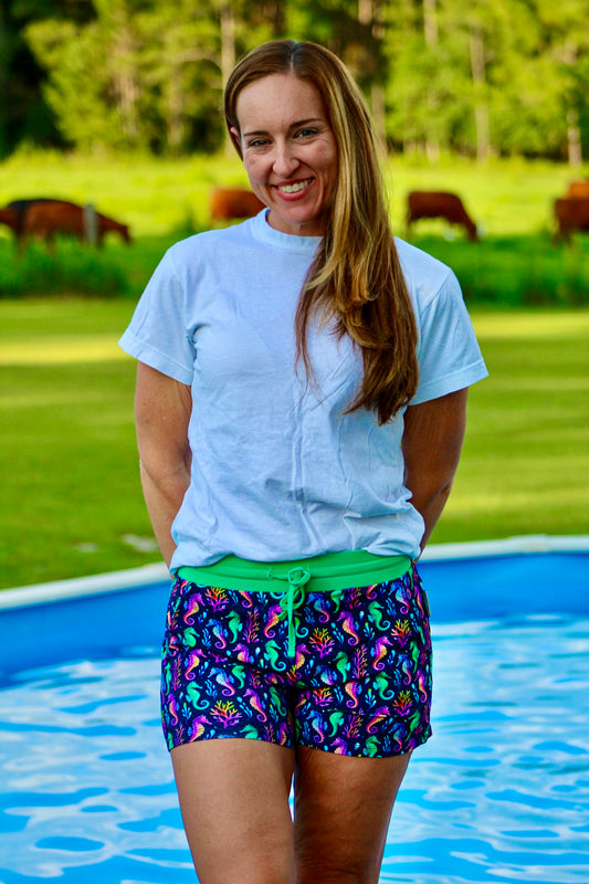 “Seahorse Lagoon” Woman’s Shorts