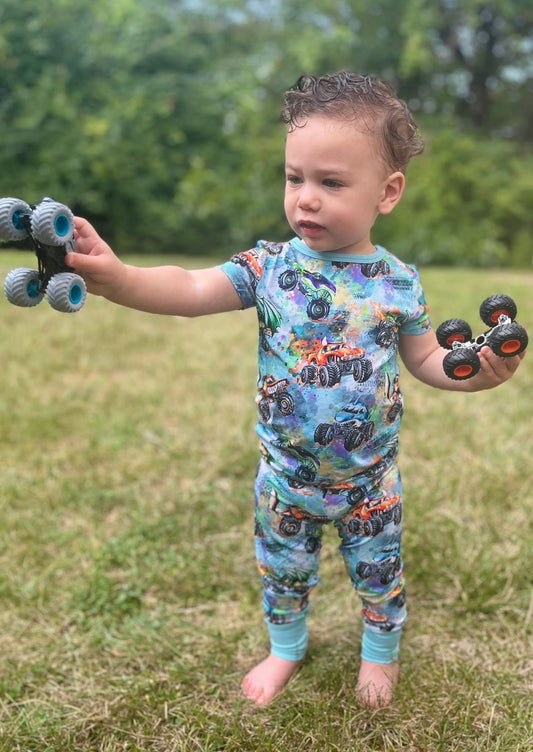 “Monster Truck Mayhem” Two-Piece Pajamas