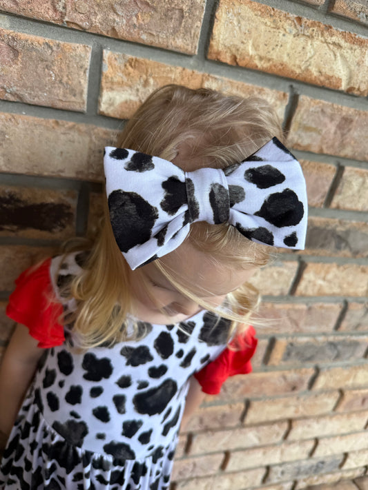 “Cows” Bow Headband