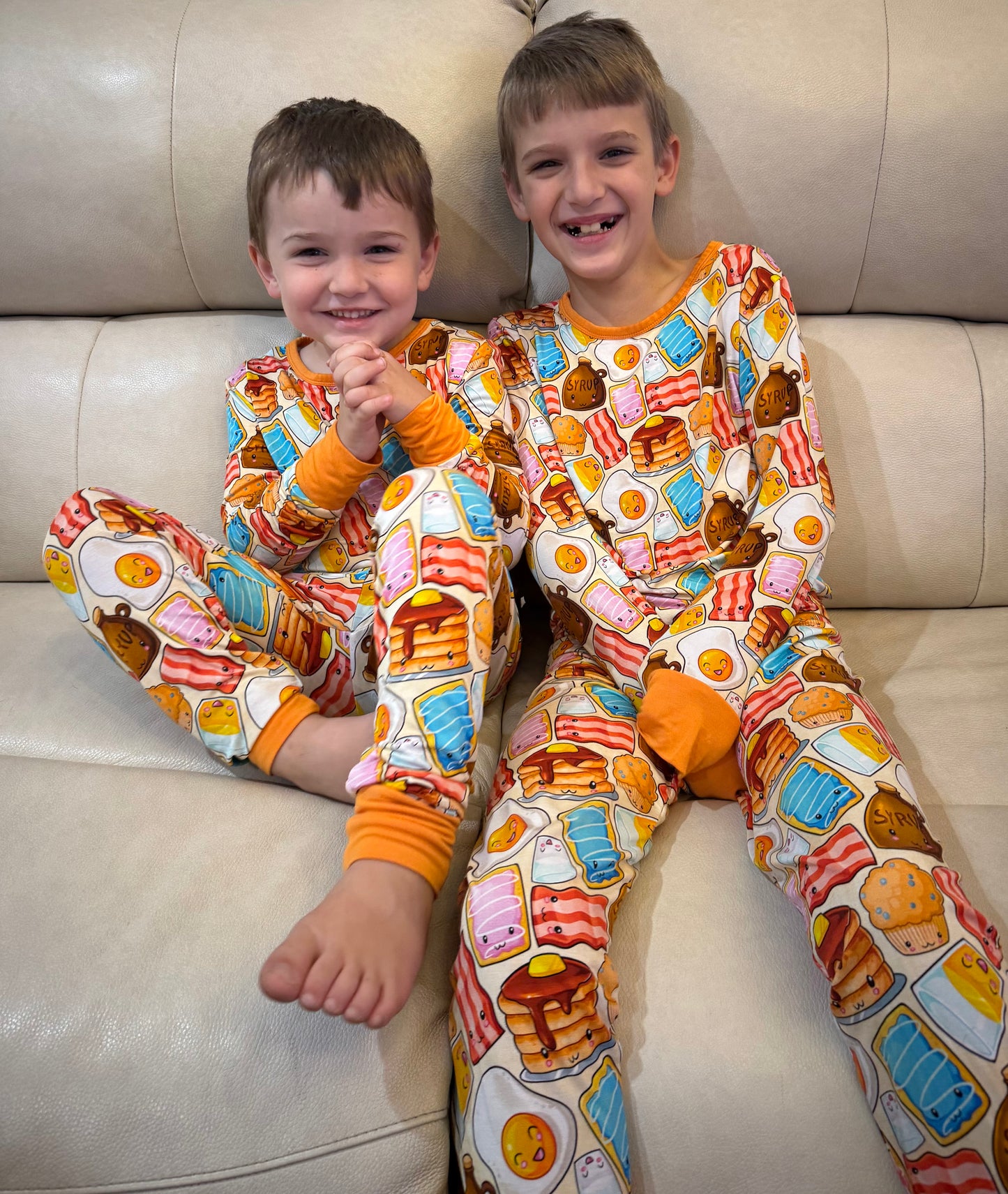 “Breakfast” Two-Piece Pajamas