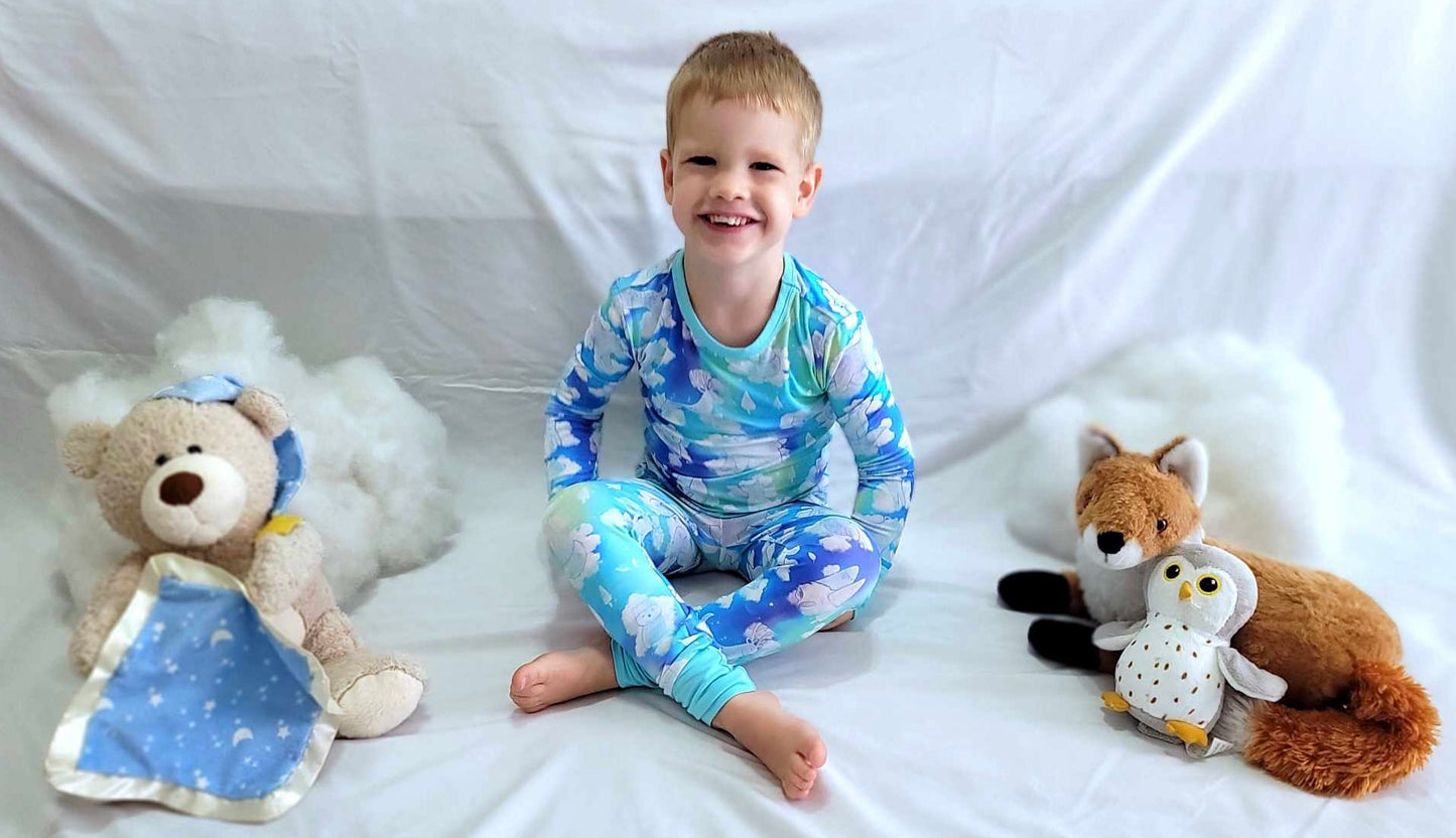 “Cloudland Forest Friends” Two-Piece Pajamas