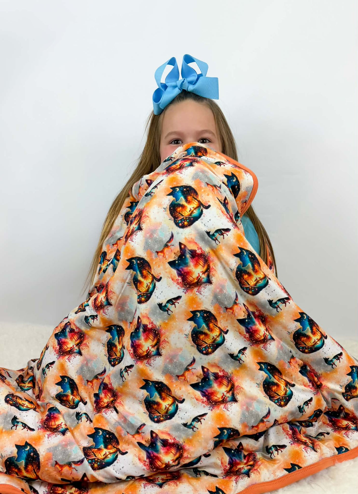 “Whimsical Foxes” Quilted Blanket