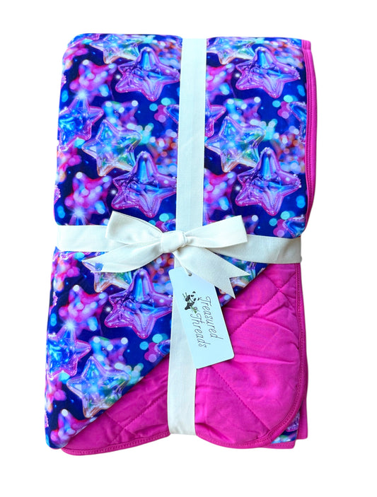“Cosmic Burst” Quilted Blanket