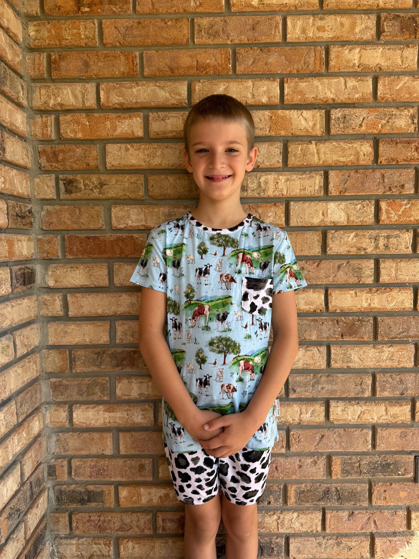 “Cows” Two-Piece Shorts Set