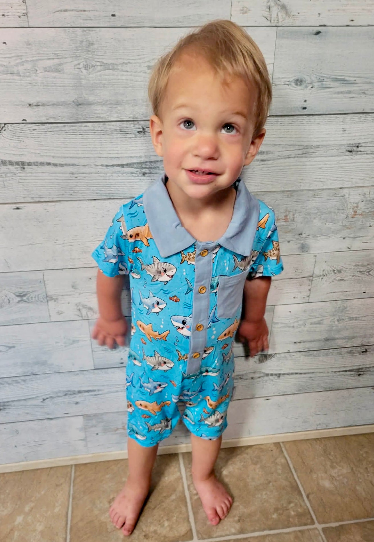 Chomp Crew Polo Romper