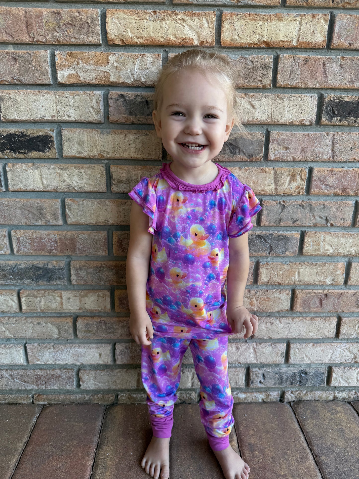 “Bubble Duckies” Two-Piece Pajamas