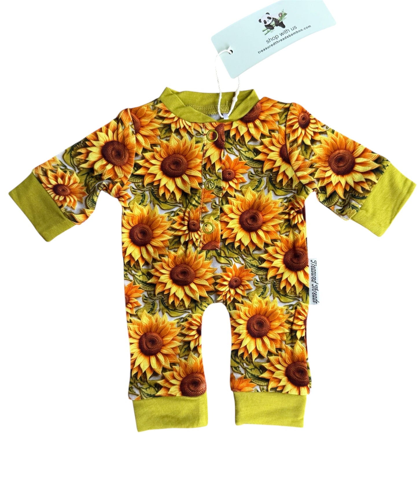 Sunflower Meadow Doll Romper