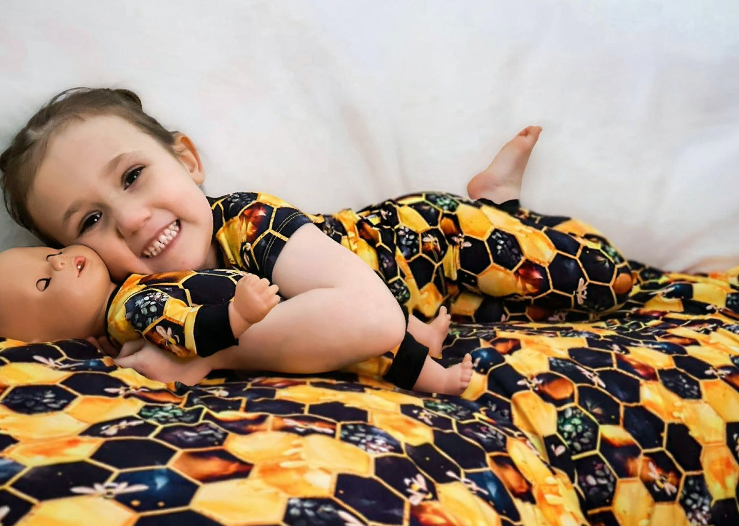 "Bee Happy" Quilted Blanket