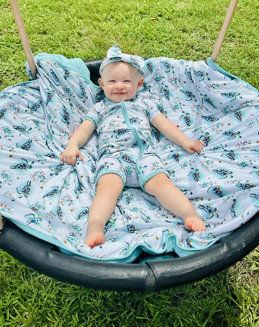 Turtally Beachin’ Quilted Blanket