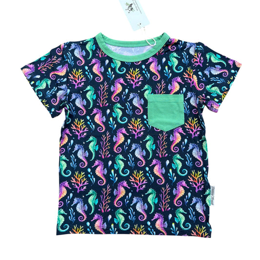 “Seahorse Lagoon” Pocket T-Shirt