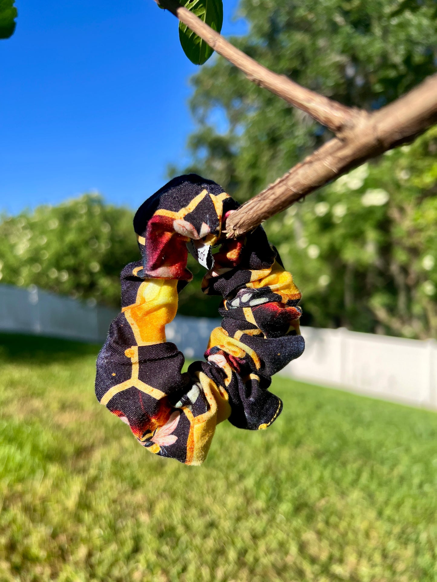 "Bee Happy" Scrunchie