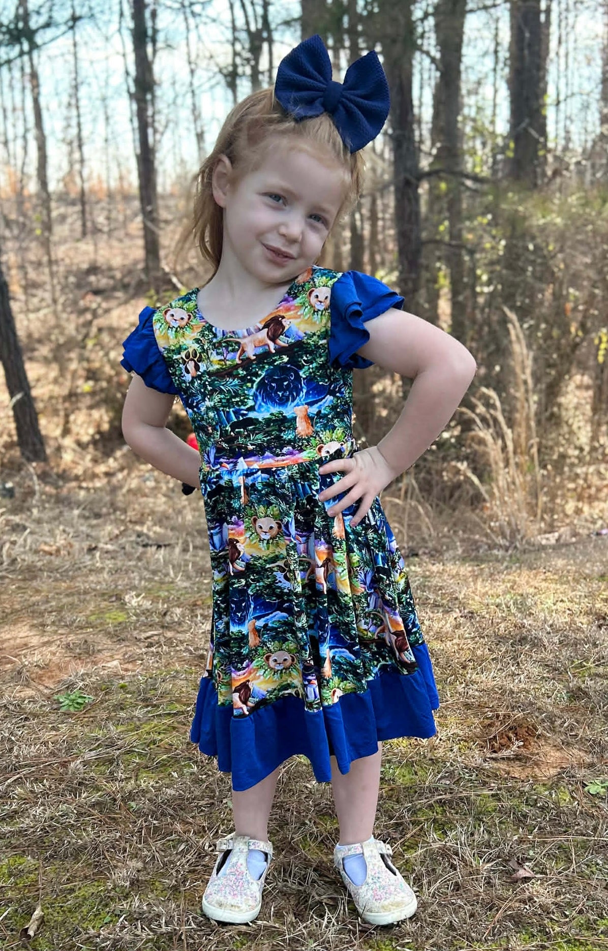 “King of the Pride” Twirl with Bow Back and Biker Shorts Set
