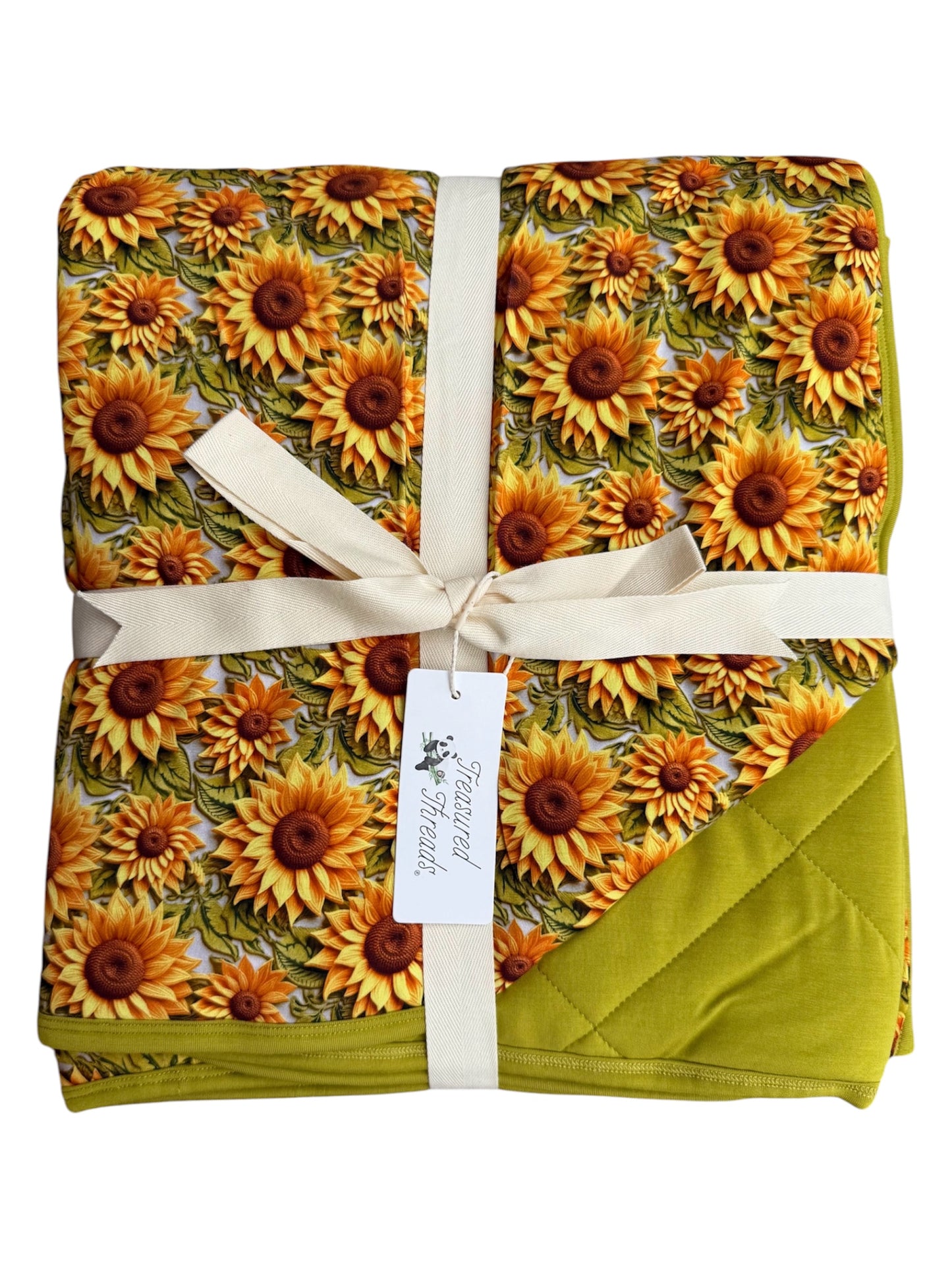 Sunflower Meadow Quilted Blanket