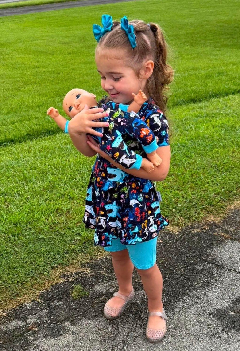 “Beyond The Reef” Doll Romper