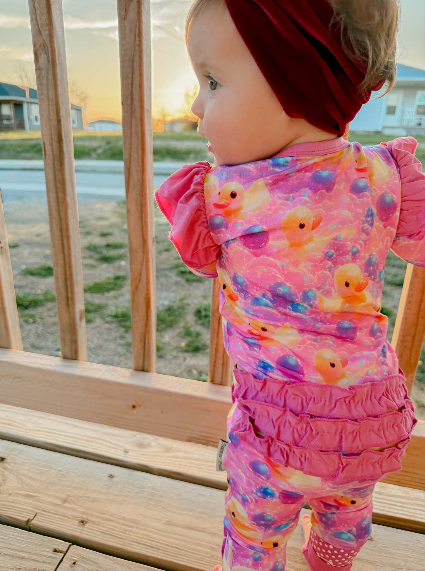 “Bubble Duckies” Ruffle Zippy