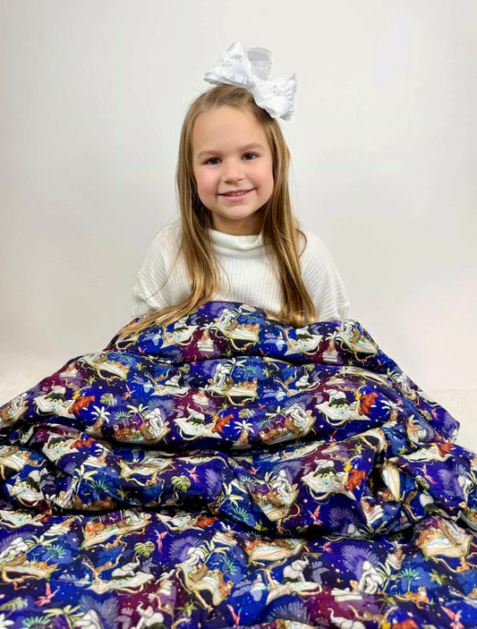 “Jungle Storybook” Quilted Blanket