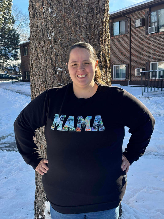“Monster Truck Mayhem” Mama Sweater