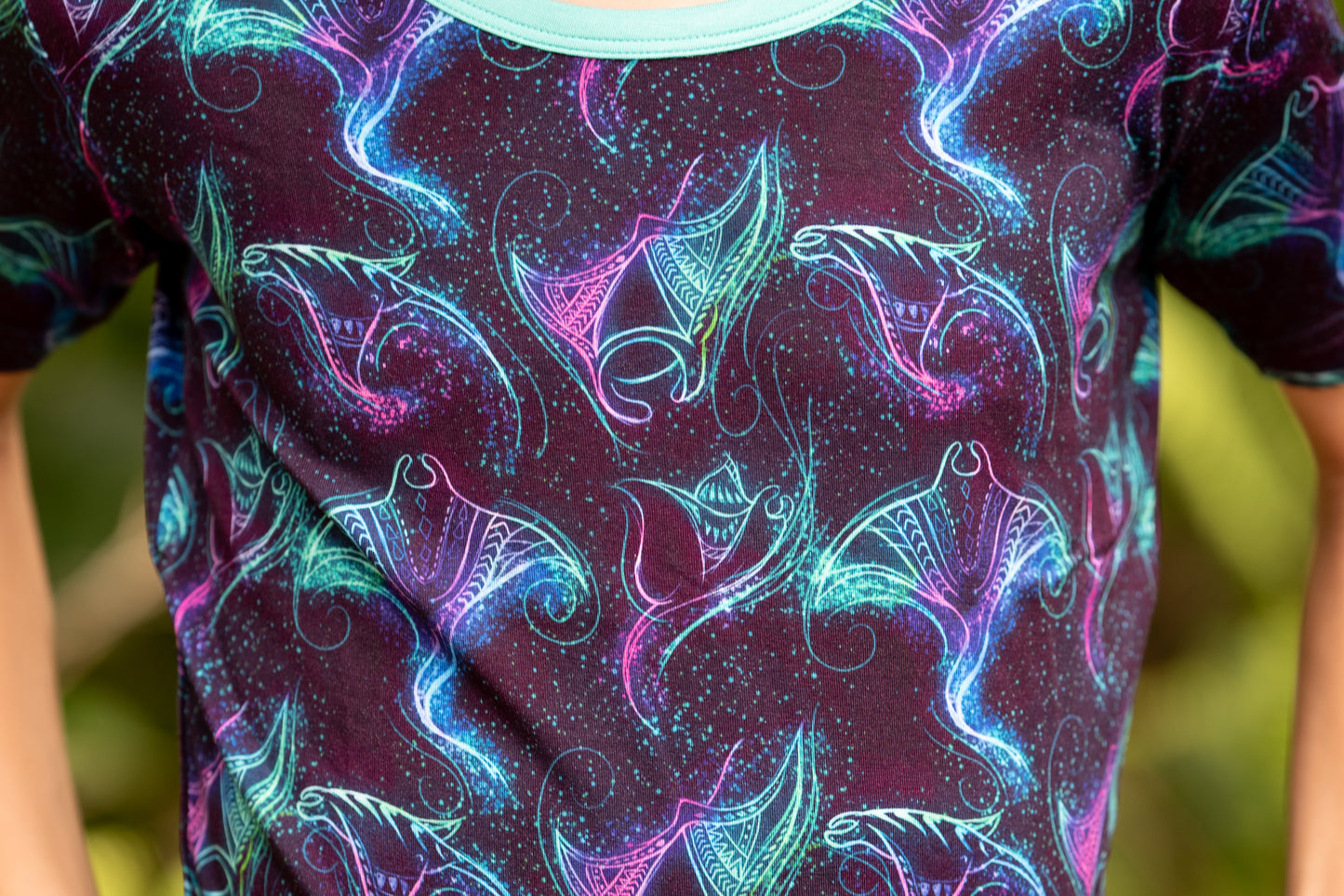 Majestic Mantas Two-Piece Shorts Pajamas