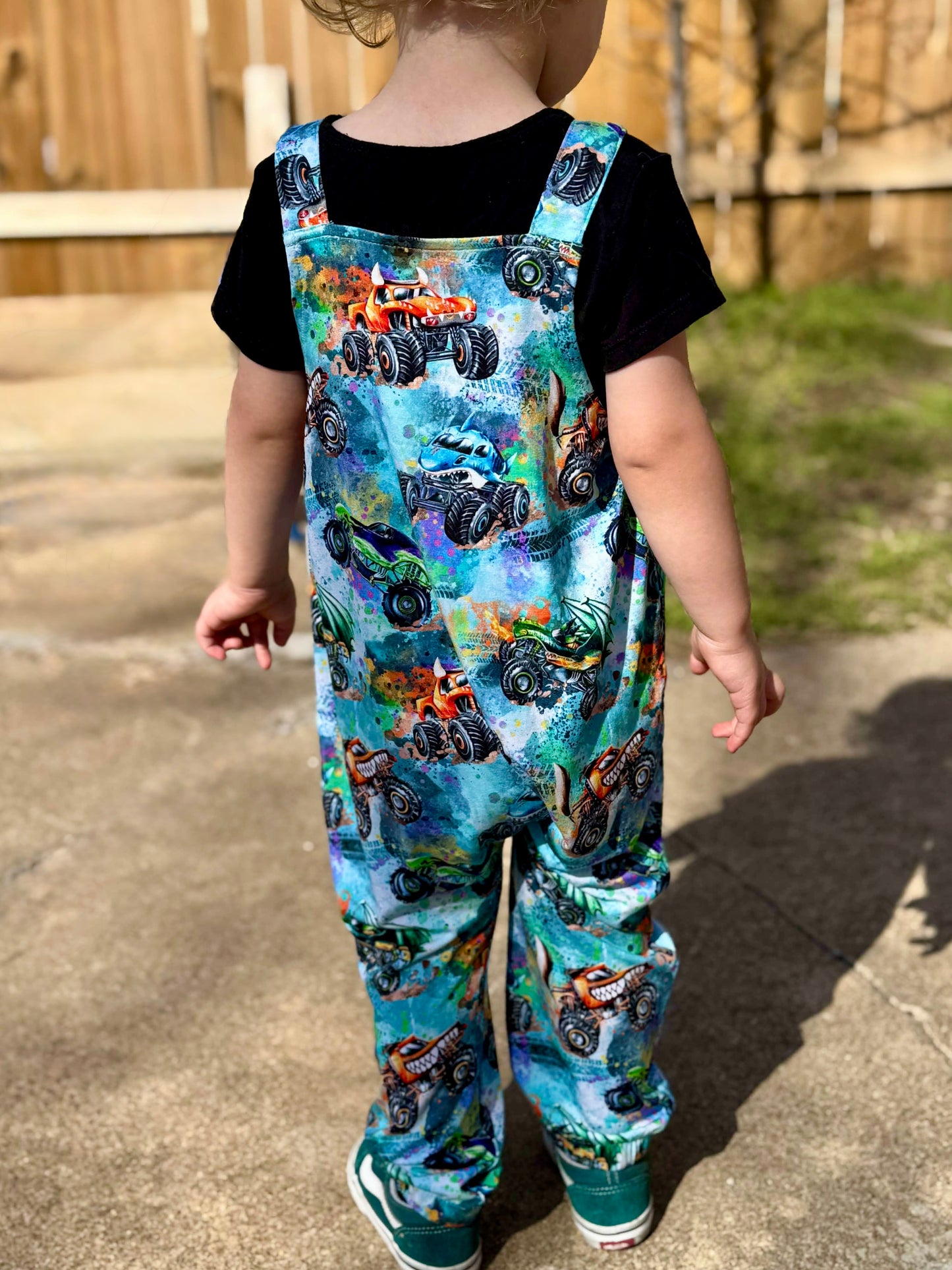 “Monster Truck Mayhem” Overalls (overalls only)
