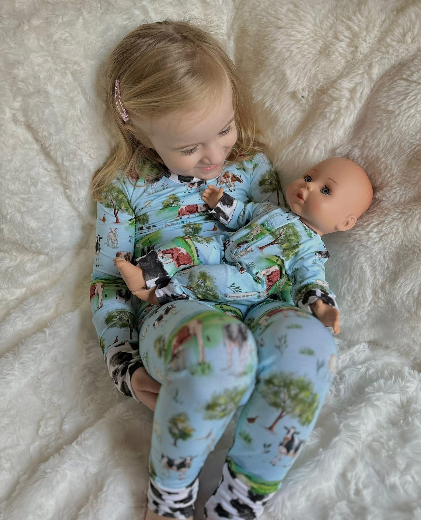 “Cows” Doll Romper