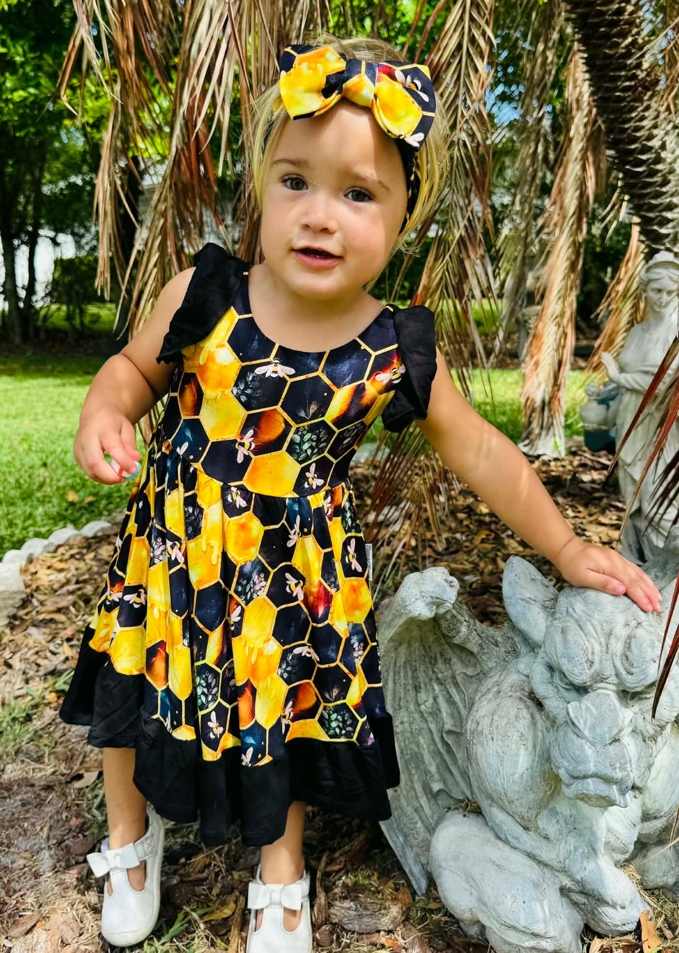 "Bee Happy" Bow Headband