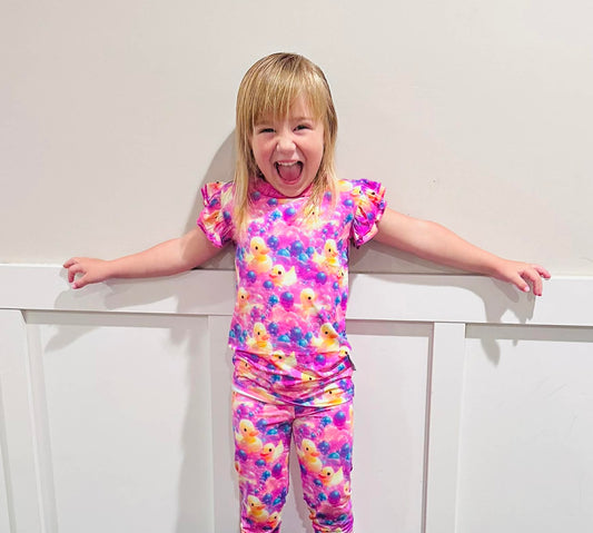 “Bubble Duckies” Two-Piece Pajamas