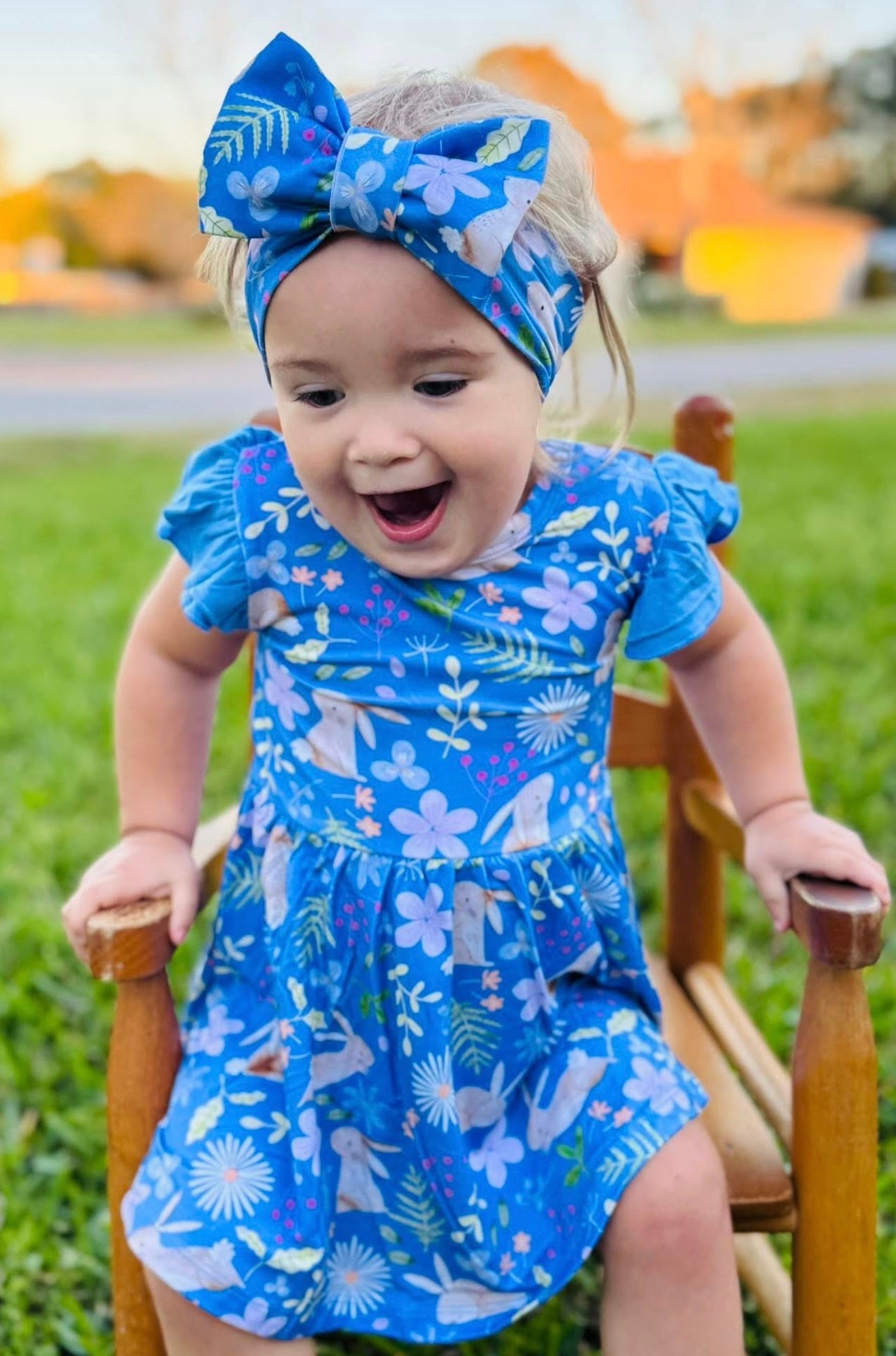 Spring Bunnies Bow Headband