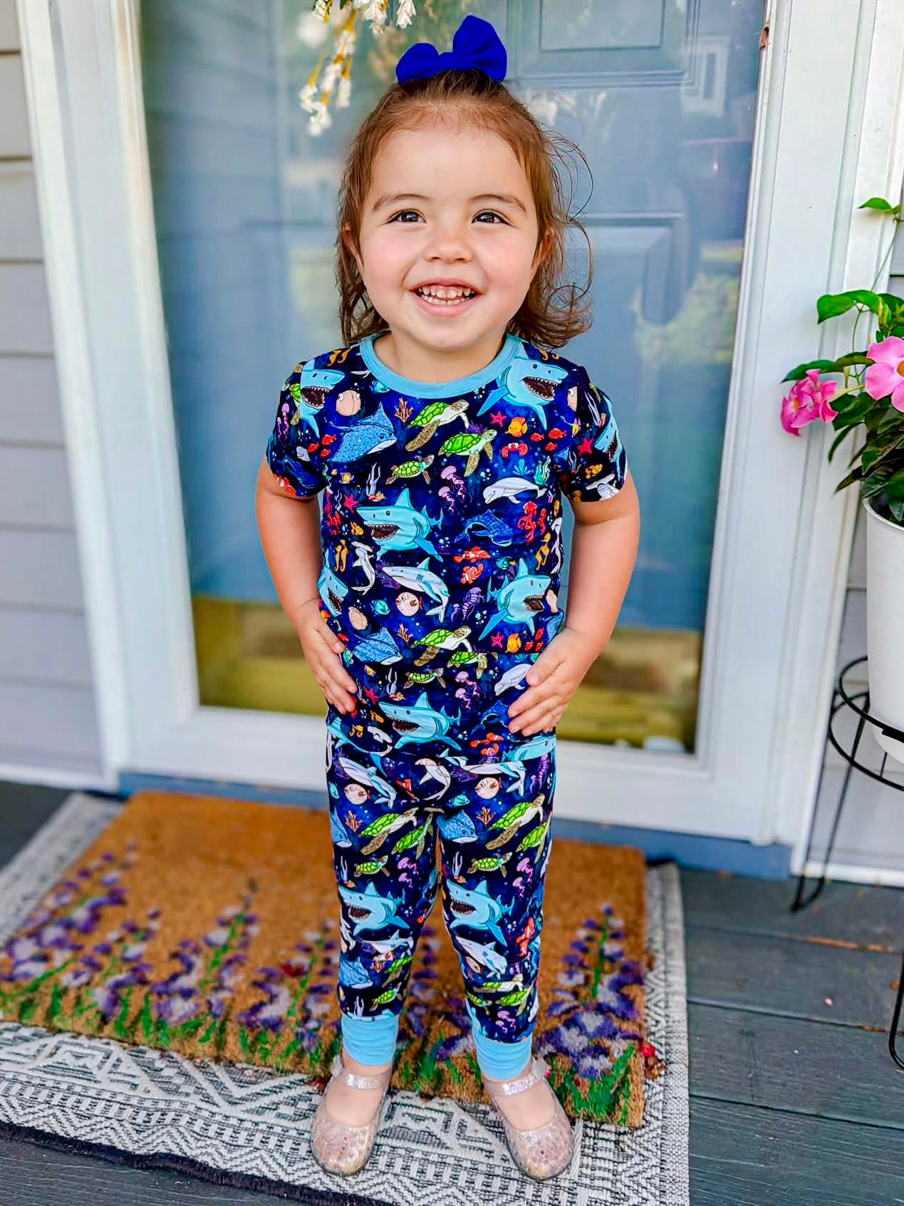 “Beyond The Reef” Two-Piece Pajamas Short Sleeved and Pants