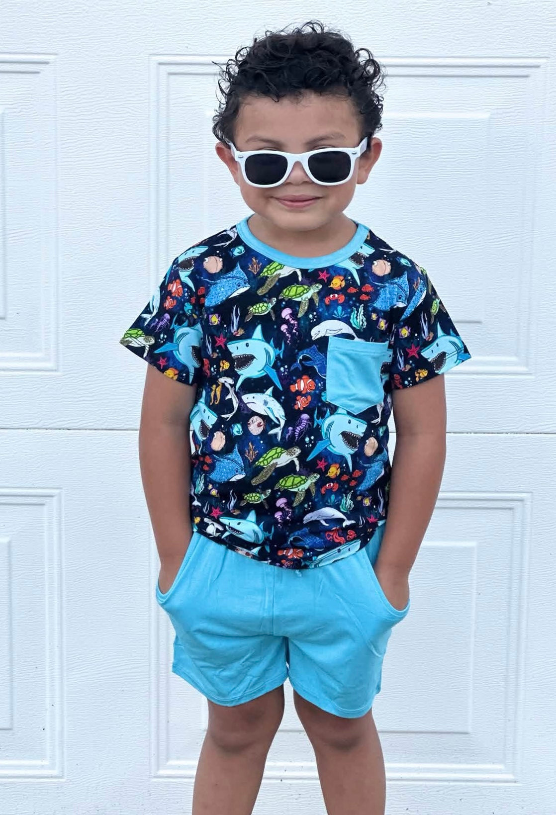 “Beyond The Reef” Two-Piece Shorts Set