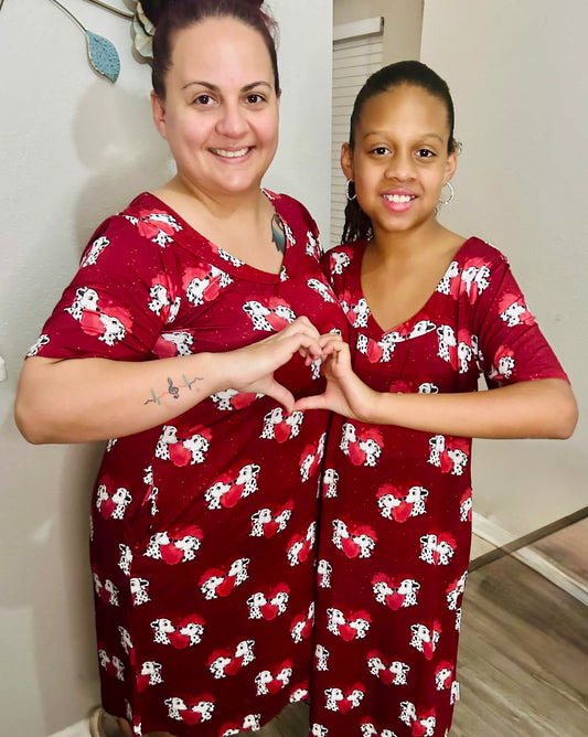 “Darling Dalmatians” Women’s Short Sleeved Nightgown