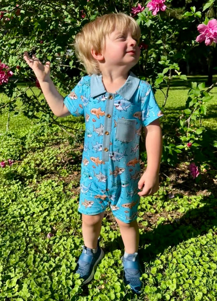 Chomp Crew Polo Romper