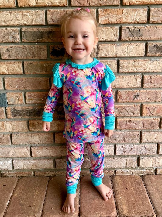 “Hummingbird Haven” Two-Piece Pajamas