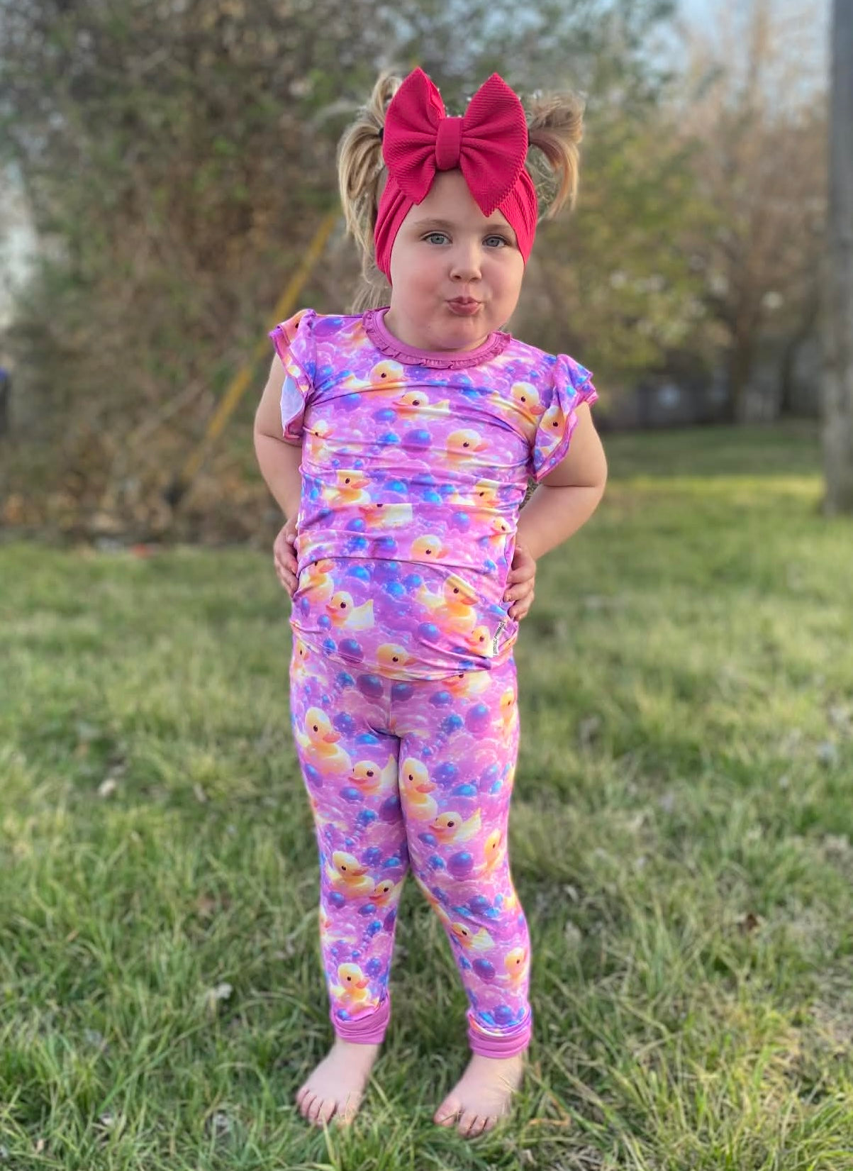 “Bubble Duckies” Two-Piece Pajamas