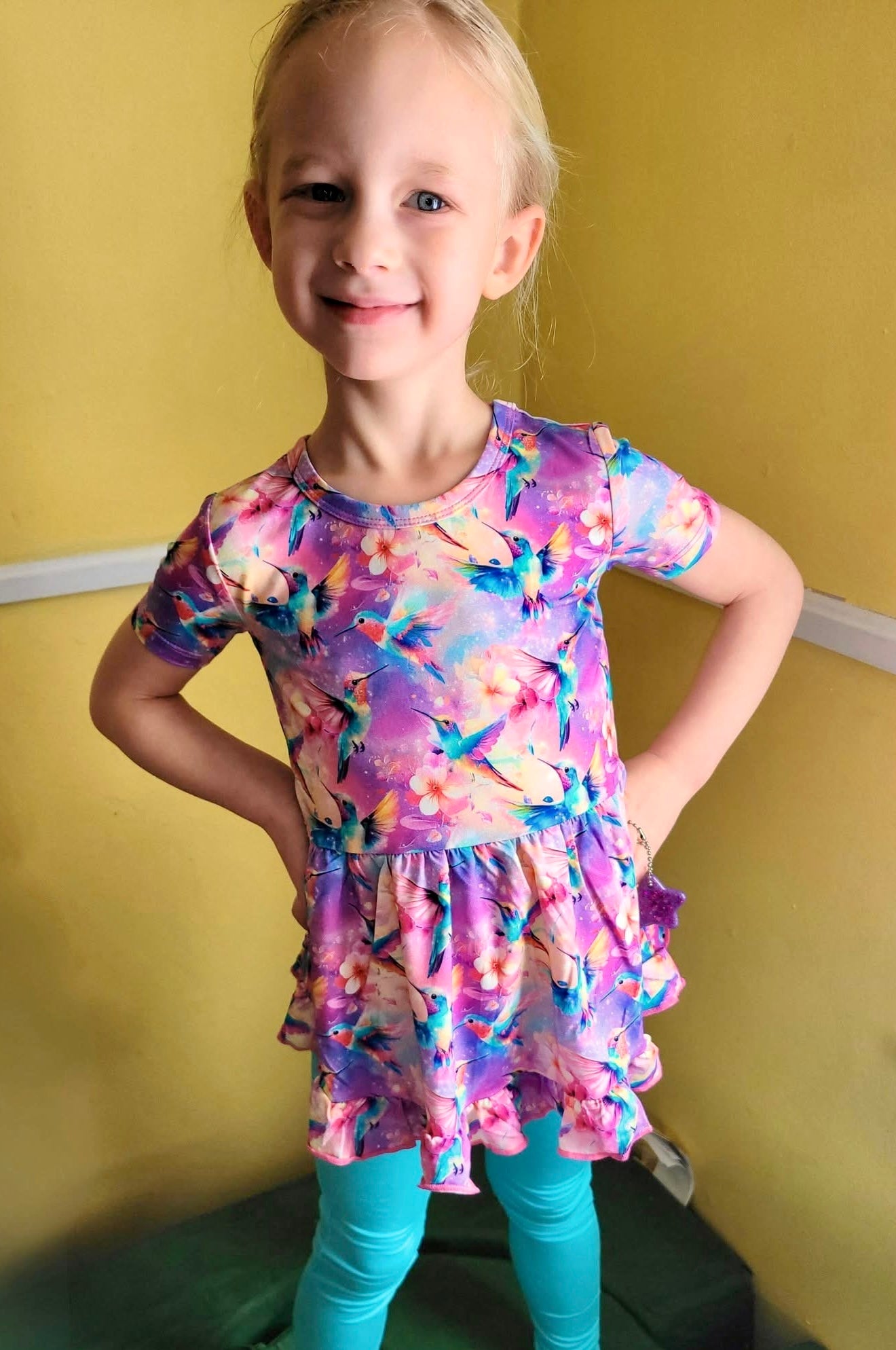 “Hummingbird Haven” Peplum Set