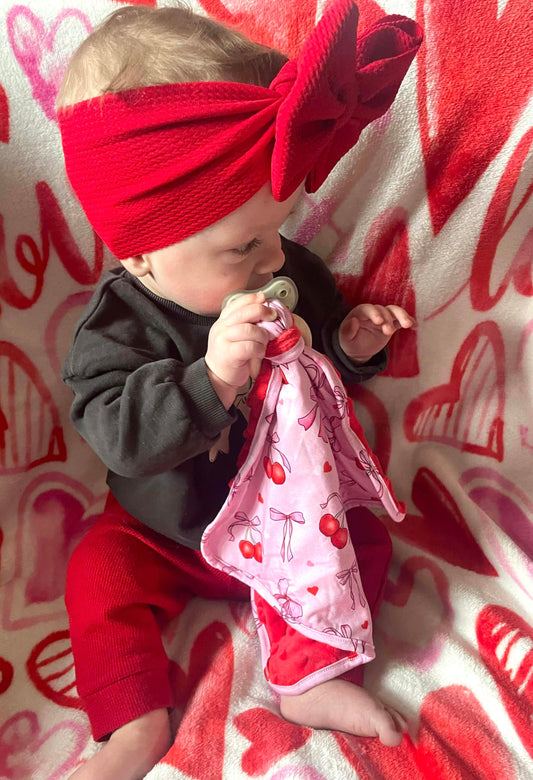 “Cherry Bow Bliss” Lovey